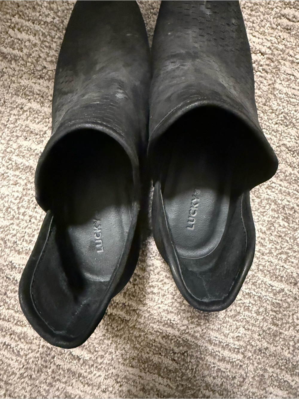 Lucky Brand Black Slip-On Mule Clogs